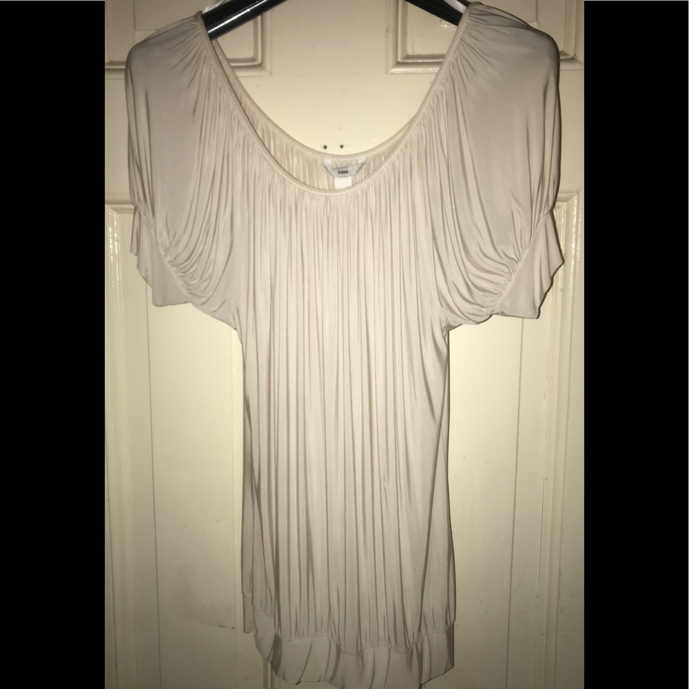 H&M White Peasant Top